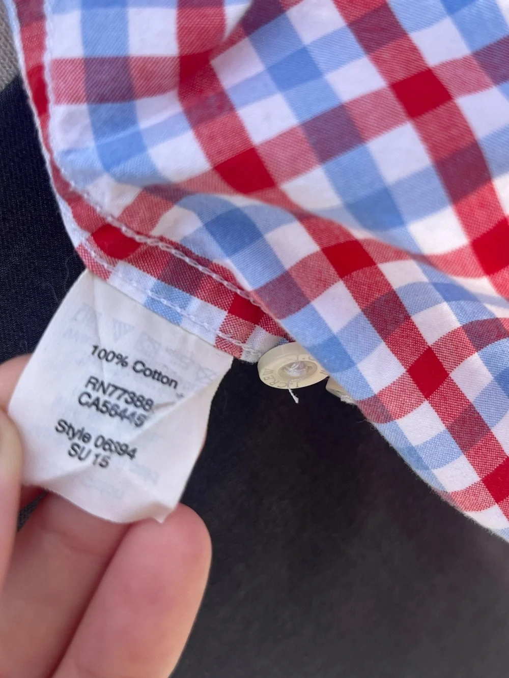 J. Crew Red and Blue Plaid Button-Down Shirt medium